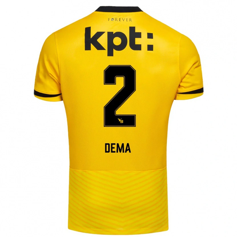 Danxen Bambino Maglia Besar Dema #2 Giallo Nero Kit Gara Home 2025/26 Maglietta