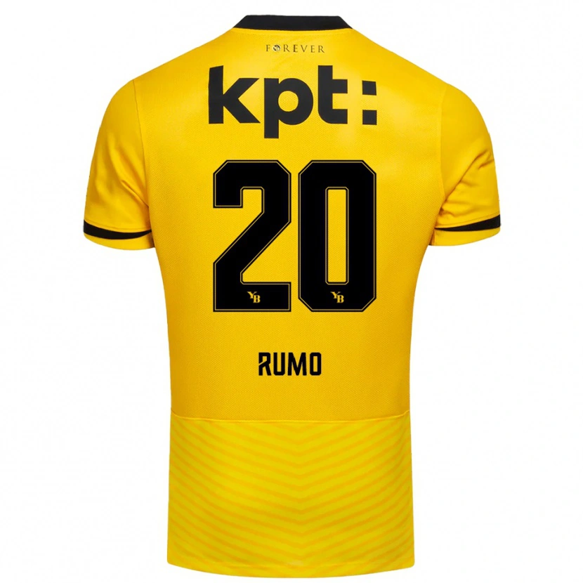 Danxen Bambino Maglia Loïc Rumo #20 Giallo Nero Kit Gara Home 2025/26 Maglietta