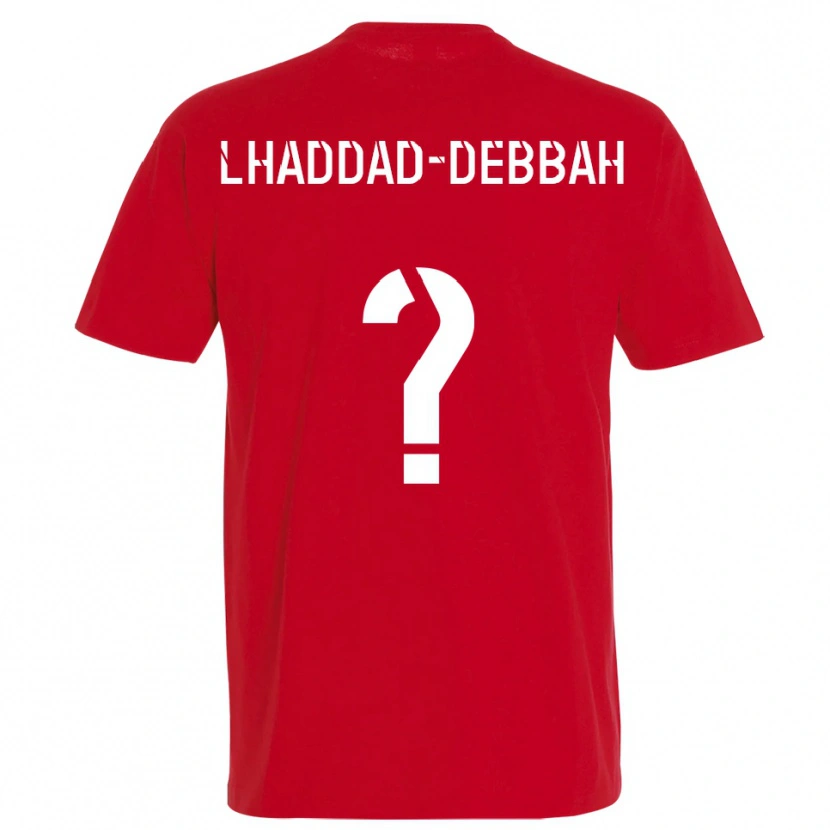 Danxen Bambino Maglia Yanis Lhaddad-Debbah #0 Rosso Giallo Kit Gara Home 2025/26 Maglietta