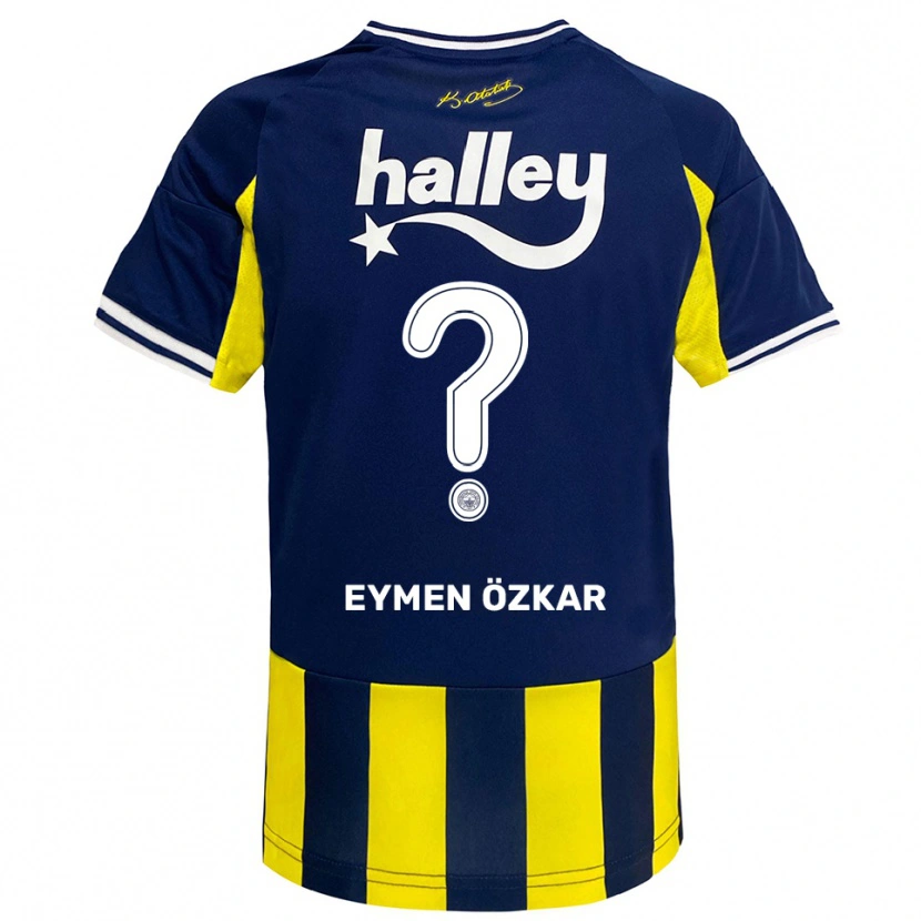 Danxen Bambino Maglia Ali Eymen Özkar #0 Giallo Navy Bianco Kit Gara Home 2025/26 Maglietta