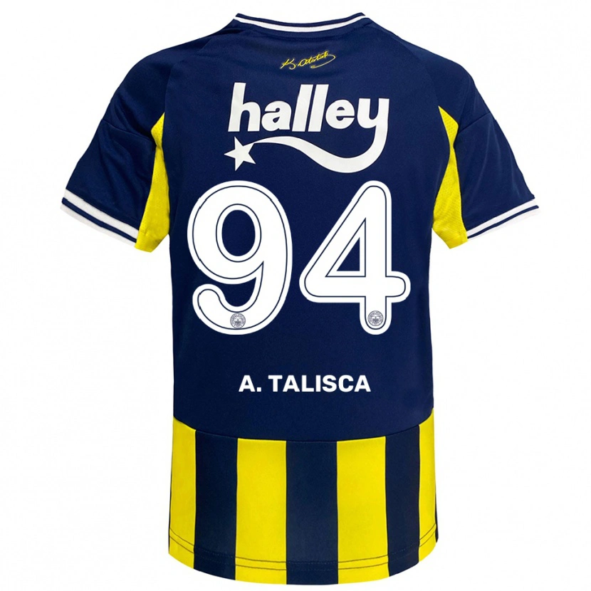 Danxen Bambino Maglia Talisca #94 Giallo Navy Bianco Kit Gara Home 2025/26 Maglietta