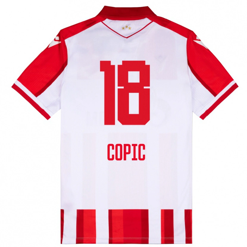 Danxen Bambino Maglia Milan Copic #18 Rosso Bianco Kit Gara Home 2025/26 Maglietta