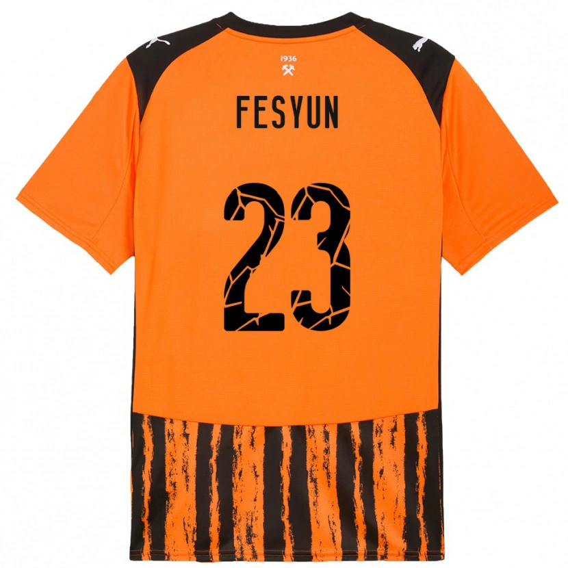 Danxen Bambino Maglia Kiril Fesyun #23 Arancione Nero Kit Gara Home 2025/26 Maglietta