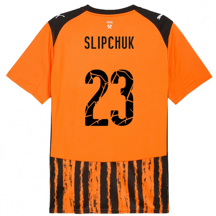 Danxen Bambino Maglia Mykhaylo Slipchuk #23 Arancione Nero Kit Gara Home 2025/26 Maglietta