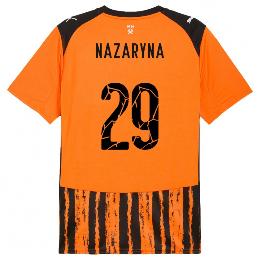 Danxen Bambino Maglia Yegor Nazaryna #29 Arancione Nero Kit Gara Home 2025/26 Maglietta