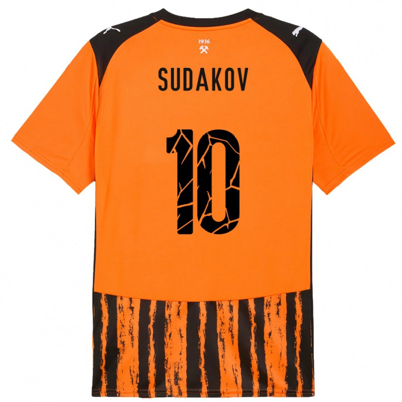 Danxen Bambino Maglia Georgiy Sudakov #10 Arancione Nero Kit Gara Home 2025/26 Maglietta