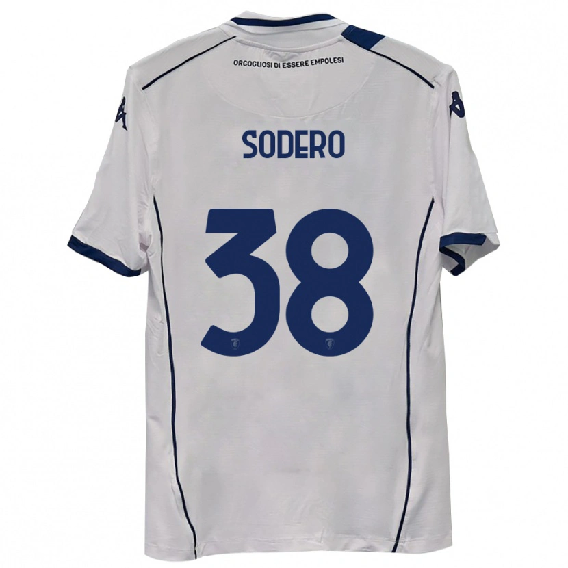 Danxen Bambino Maglia Andrea Sodero #38 Blu Scuro Navy Kit Gara Away 2025/26 Maglietta