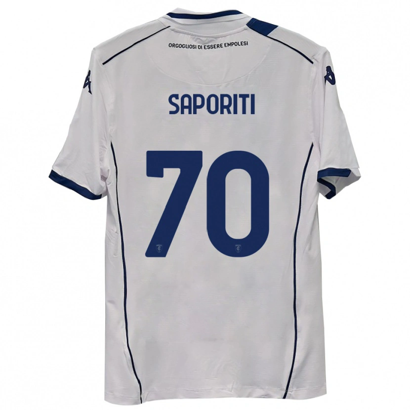 Danxen Bambino Maglia Edoardo Saporiti #70 Blu Scuro Navy Kit Gara Away 2025/26 Maglietta