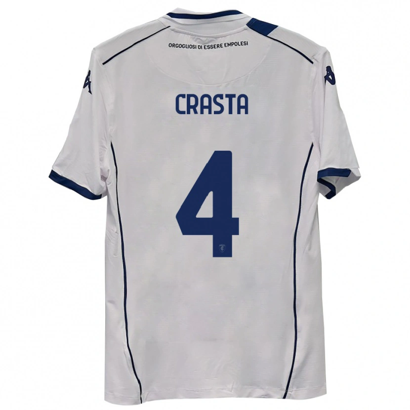 Danxen Bambino Maglia Mario Crasta #4 Blu Scuro Navy Kit Gara Away 2025/26 Maglietta