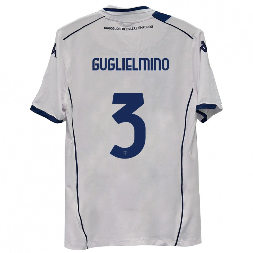 Danxen Bambino Maglia Federico Guglielmino #3 Blu Scuro Navy Kit Gara Away 2025/26 Maglietta