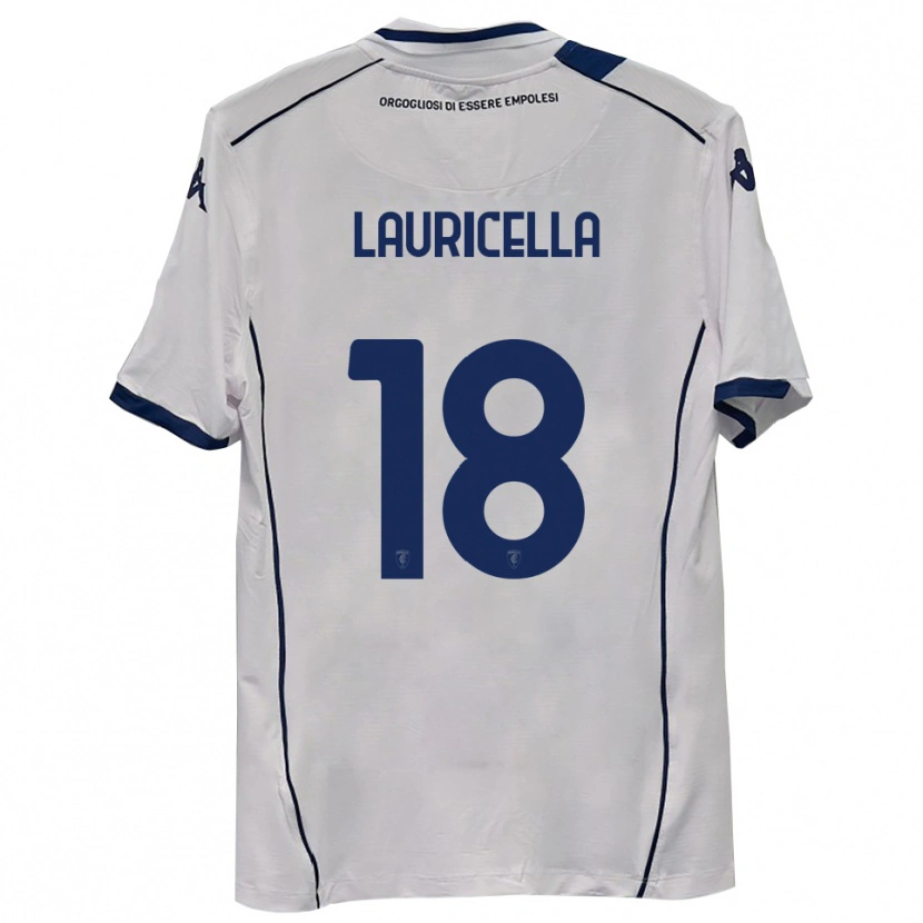 Danxen Bambino Maglia Giovanni Lauricella #18 Blu Scuro Navy Kit Gara Away 2025/26 Maglietta
