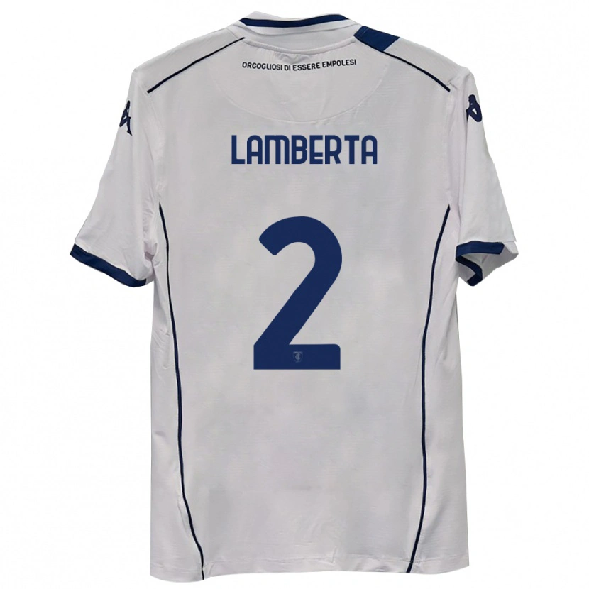 Danxen Bambino Maglia Cristian Lamberta #2 Blu Scuro Navy Kit Gara Away 2025/26 Maglietta
