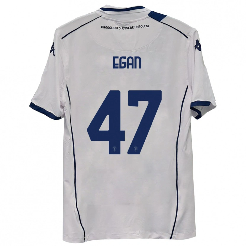Danxen Bambino Maglia Matteo Egan #47 Blu Scuro Navy Kit Gara Away 2025/26 Maglietta