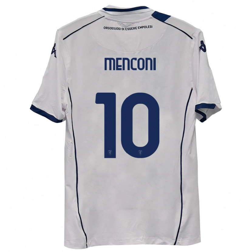 Danxen Bambino Maglia Simone Menconi #10 Blu Scuro Navy Kit Gara Away 2025/26 Maglietta