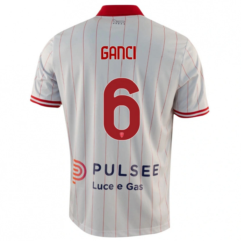 Danxen Bambino Maglia Daniele Ganci #6 Bianco Rosso Blu Kit Gara Away 2025/26 Maglietta