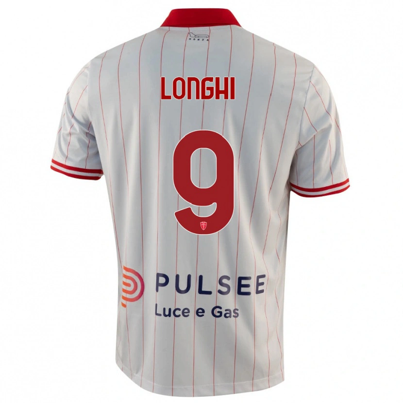 Danxen Bambino Maglia Jordan Longhi #9 Bianco Rosso Blu Kit Gara Away 2025/26 Maglietta