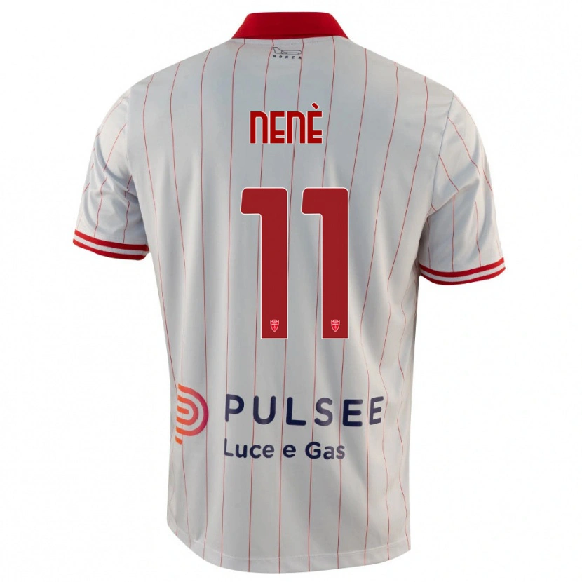 Danxen Bambino Maglia Stephen Nenè #11 Bianco Rosso Blu Kit Gara Away 2025/26 Maglietta