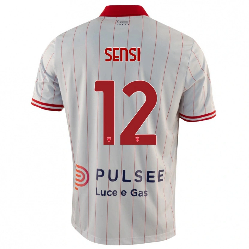 Danxen Bambino Maglia Stefano Sensi #12 Bianco Rosso Blu Kit Gara Away 2025/26 Maglietta