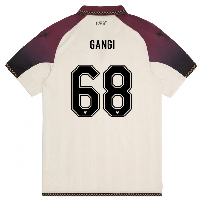 Danxen Bambino Maglia Chiara Gangi #68 Crema Borgogna Kit Gara Away 2025/26 Maglietta