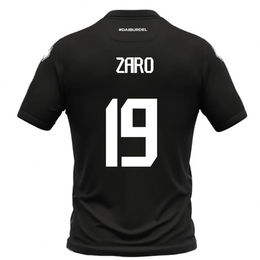 Danxen Bambino Maglia Giovanni Zaro #19 Nero Bianco Kit Gara Away 2025/26 Maglietta