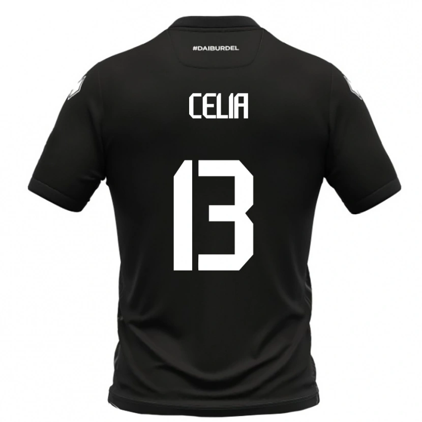 Danxen Bambino Maglia Raffaele Celia #13 Nero Bianco Kit Gara Away 2025/26 Maglietta