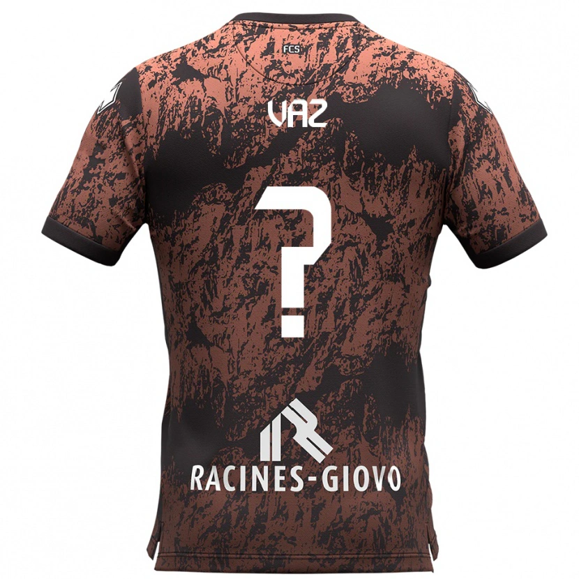 Danxen Bambino Maglia Pedro Vaz #0 Marrone Nero Kit Gara Away 2025/26 Maglietta