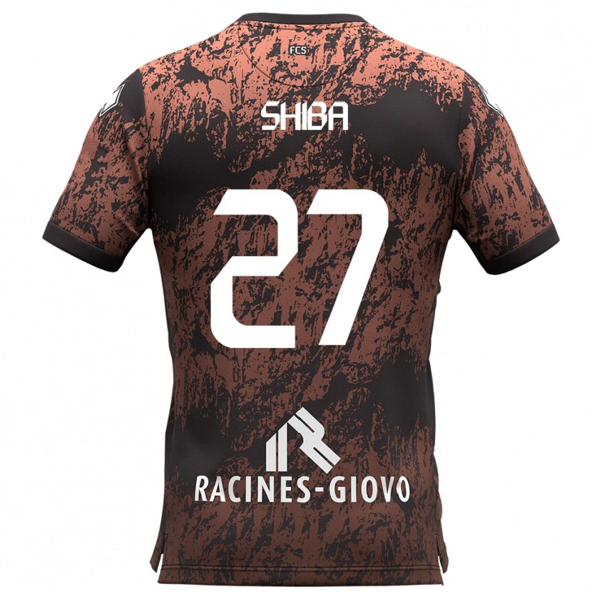Danxen Bambino Maglia Cristian Shiba #27 Marrone Nero Kit Gara Away 2025/26 Maglietta