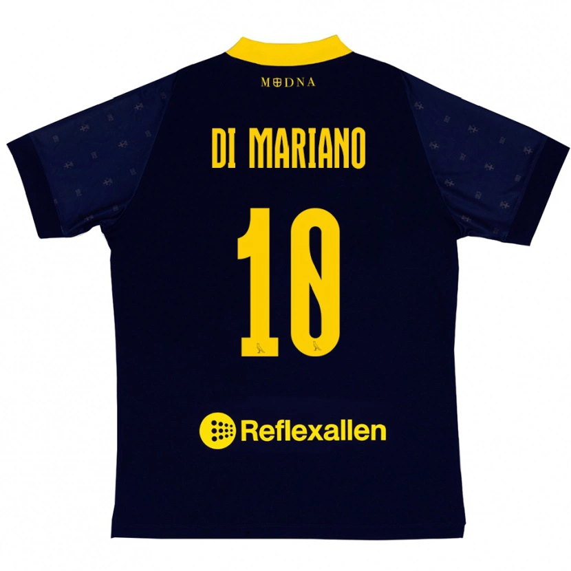 Danxen Bambino Maglia Francesco Di Mariano #10 Navy Giallo Kit Gara Away 2025/26 Maglietta