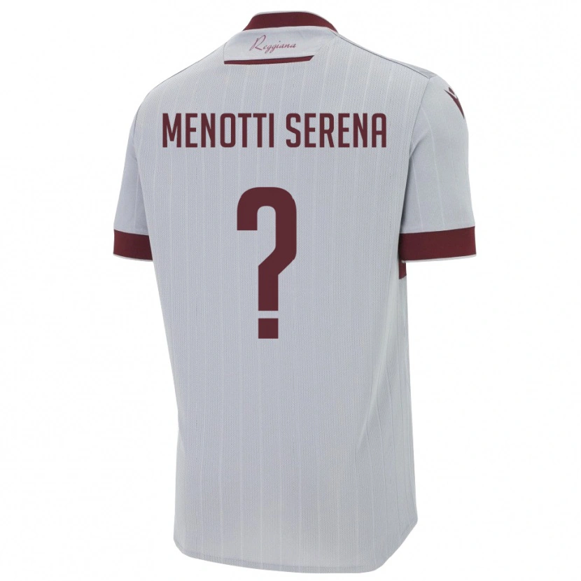 Danxen Bambino Maglia Toma Menotti Serena #0 Borgogna Bianco Kit Gara Away 2025/26 Maglietta