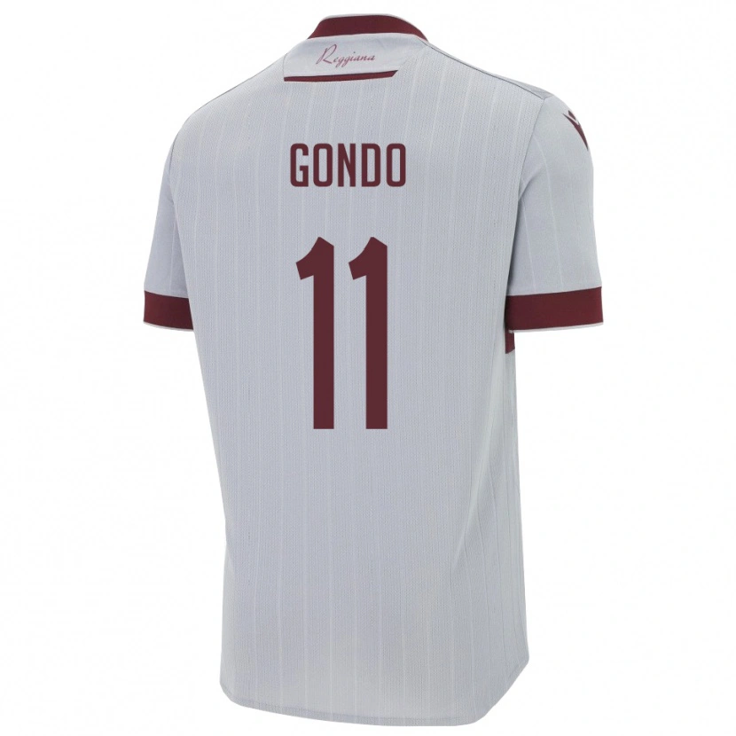 Danxen Bambino Maglia Cedric Gondo #11 Borgogna Bianco Kit Gara Away 2025/26 Maglietta