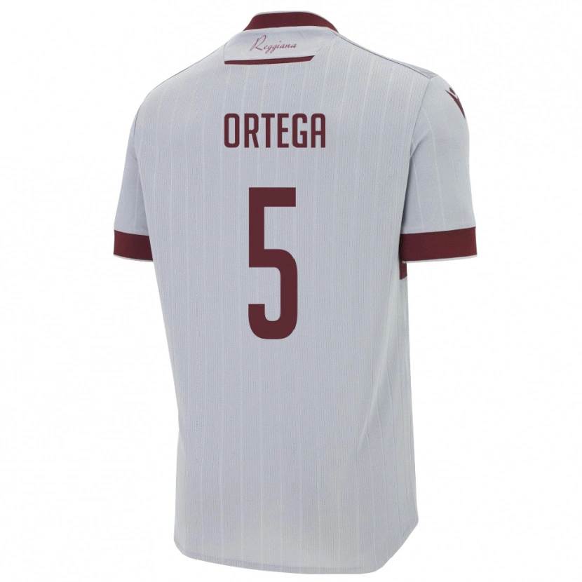 Danxen Bambino Maglia Jean Paulo Cardona Ortega #5 Borgogna Bianco Kit Gara Away 2025/26 Maglietta