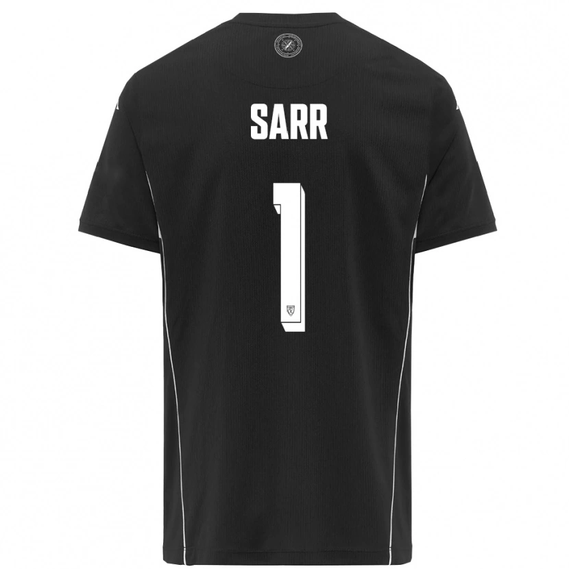 Danxen Bambino Maglia Mouhamadou Sarr #1 Nero Bianco Kit Gara Away 2025/26 Maglietta