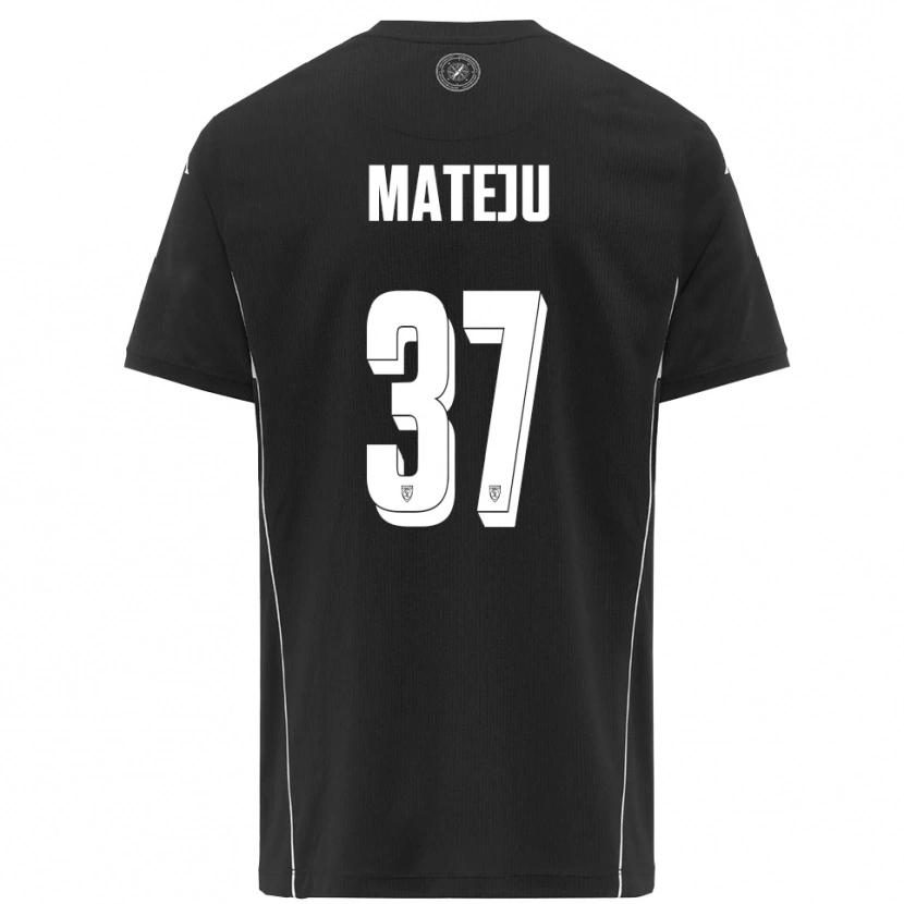 Danxen Bambino Maglia Ales Mateju #37 Nero Bianco Kit Gara Away 2025/26 Maglietta
