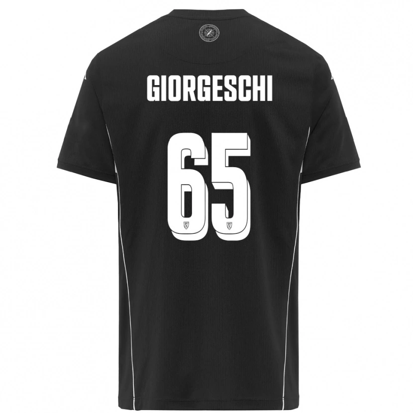 Danxen Bambino Maglia Simone Giorgeschi #65 Nero Bianco Kit Gara Away 2025/26 Maglietta