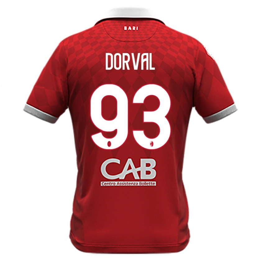 Danxen Bambino Maglia Mehdi Dorval #93 Rosso Bianco Kit Gara Away 2025/26 Maglietta