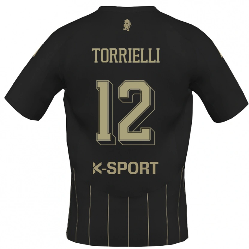 Danxen Bambino Maglia Edoardo Torrielli #12 Grigio Bianco Kit Gara Away 2025/26 Maglietta