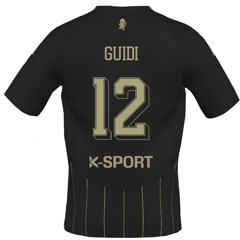 Danxen Bambino Maglia Sasha Guidi #12 Grigio Bianco Kit Gara Away 2025/26 Maglietta