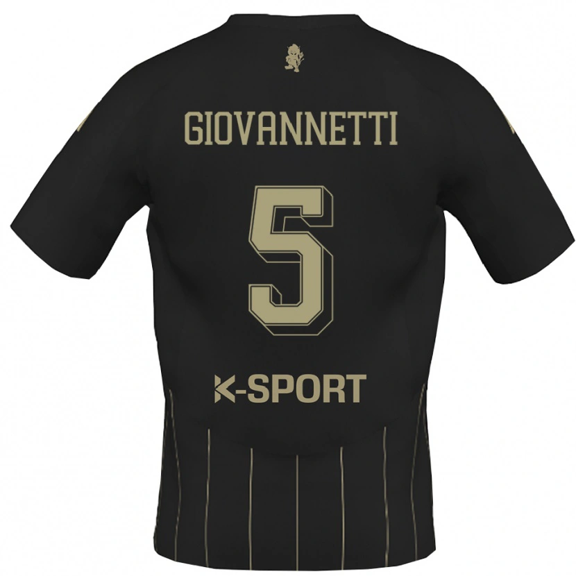 Danxen Bambino Maglia Elia Giovannetti #5 Grigio Bianco Kit Gara Away 2025/26 Maglietta