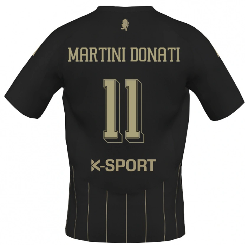 Danxen Bambino Maglia Cesare Martini Donati #11 Grigio Bianco Kit Gara Away 2025/26 Maglietta