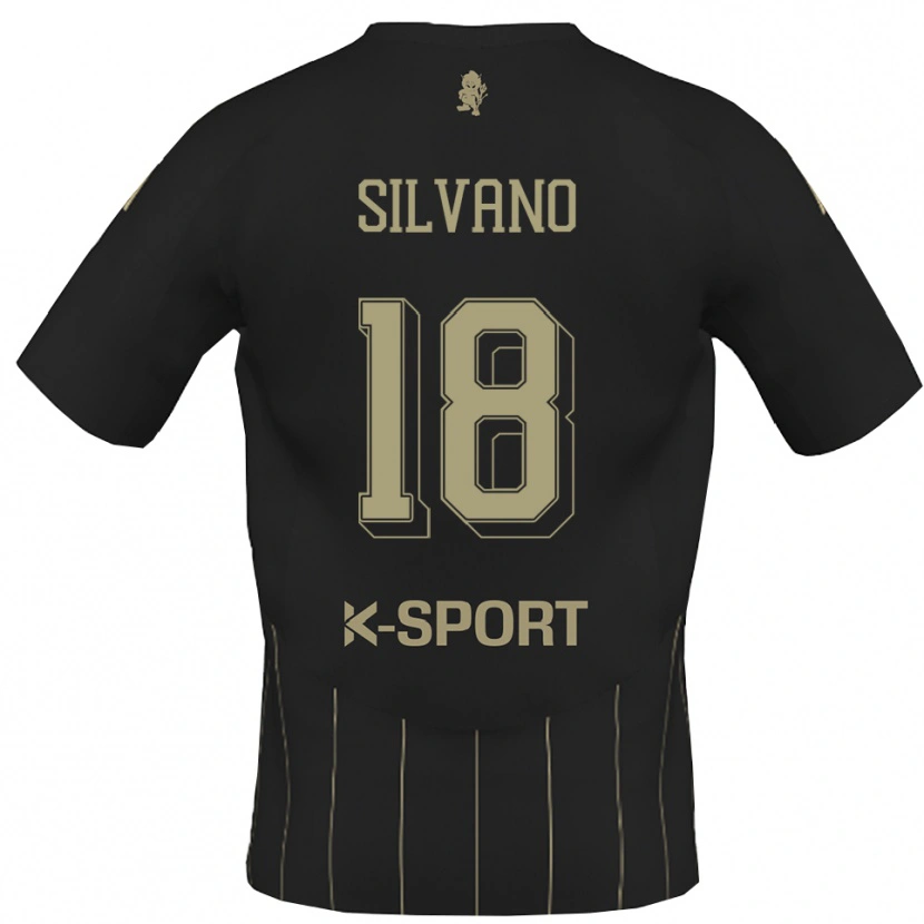 Danxen Bambino Maglia Matteo Silvano #18 Grigio Bianco Kit Gara Away 2025/26 Maglietta