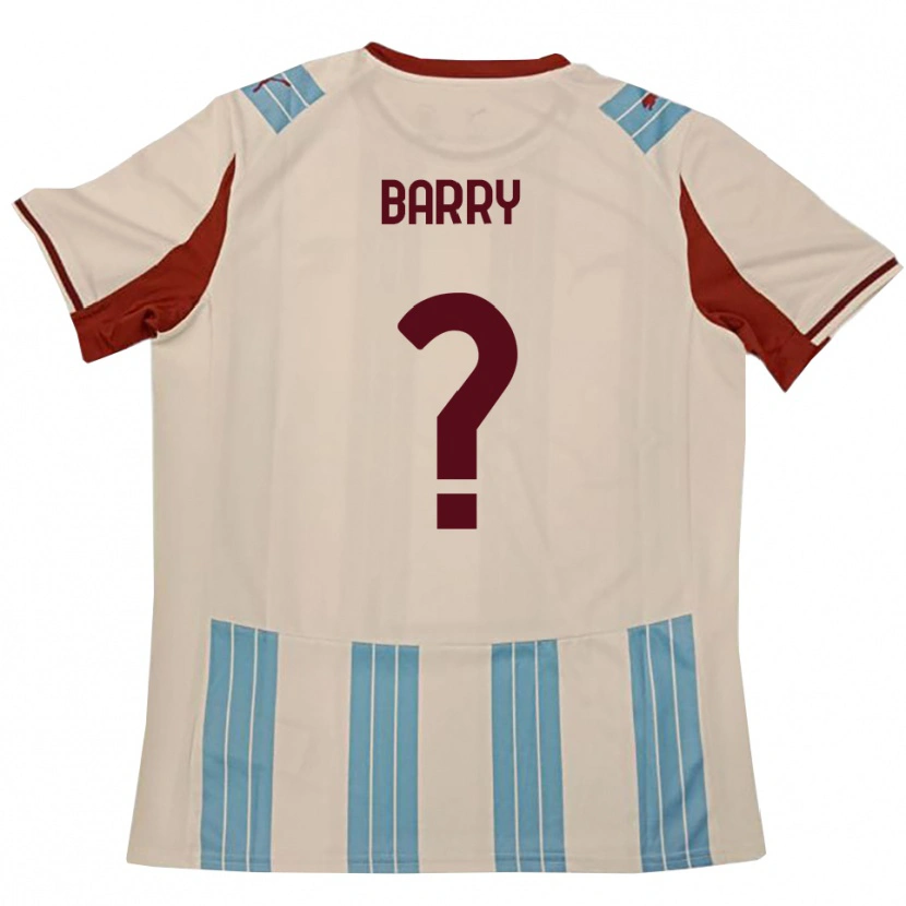 Danxen Bambino Maglia Sammy Barry #0 Azzurro Cielo Bianco Kit Gara Away 2025/26 Maglietta