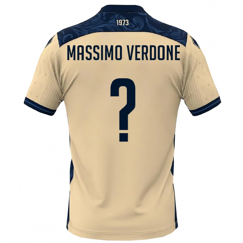 Danxen Bambino Maglia Valerio Massimo Verdone #0 Bianco Navy Kit Gara Away 2025/26 Maglietta