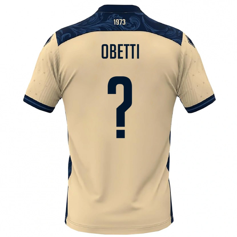 Danxen Bambino Maglia Gianmarco Obetti #0 Bianco Navy Kit Gara Away 2025/26 Maglietta