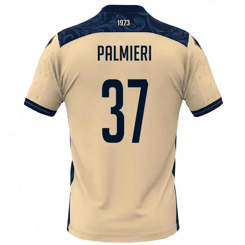 Danxen Bambino Maglia Riccardo Palmieri #37 Bianco Navy Kit Gara Away 2025/26 Maglietta