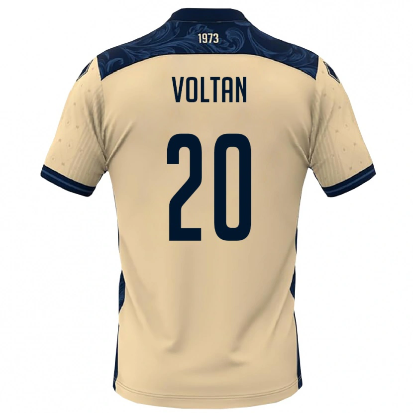 Danxen Bambino Maglia Davide Voltan #20 Bianco Navy Kit Gara Away 2025/26 Maglietta