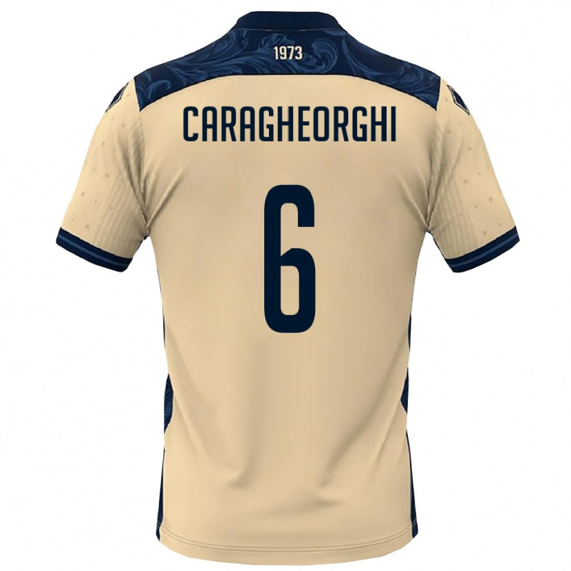Danxen Bambino Maglia Nichita Caragheorghi #6 Bianco Navy Kit Gara Away 2025/26 Maglietta