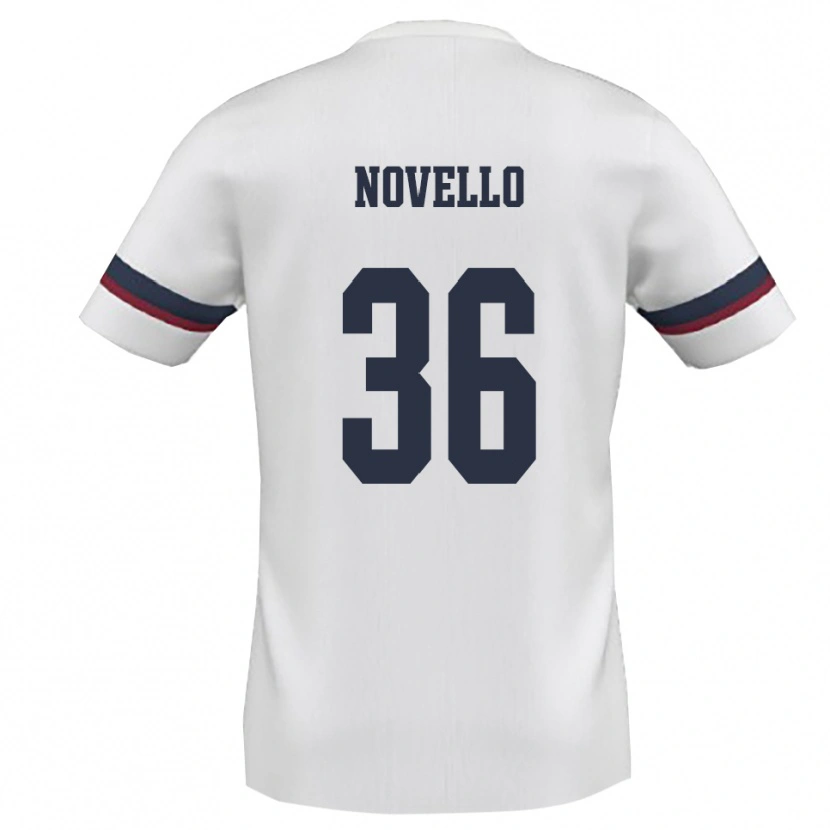 Danxen Bambino Maglia Jahce Novello #36 Bianco Rosso Kit Gara Away 2025/26 Maglietta