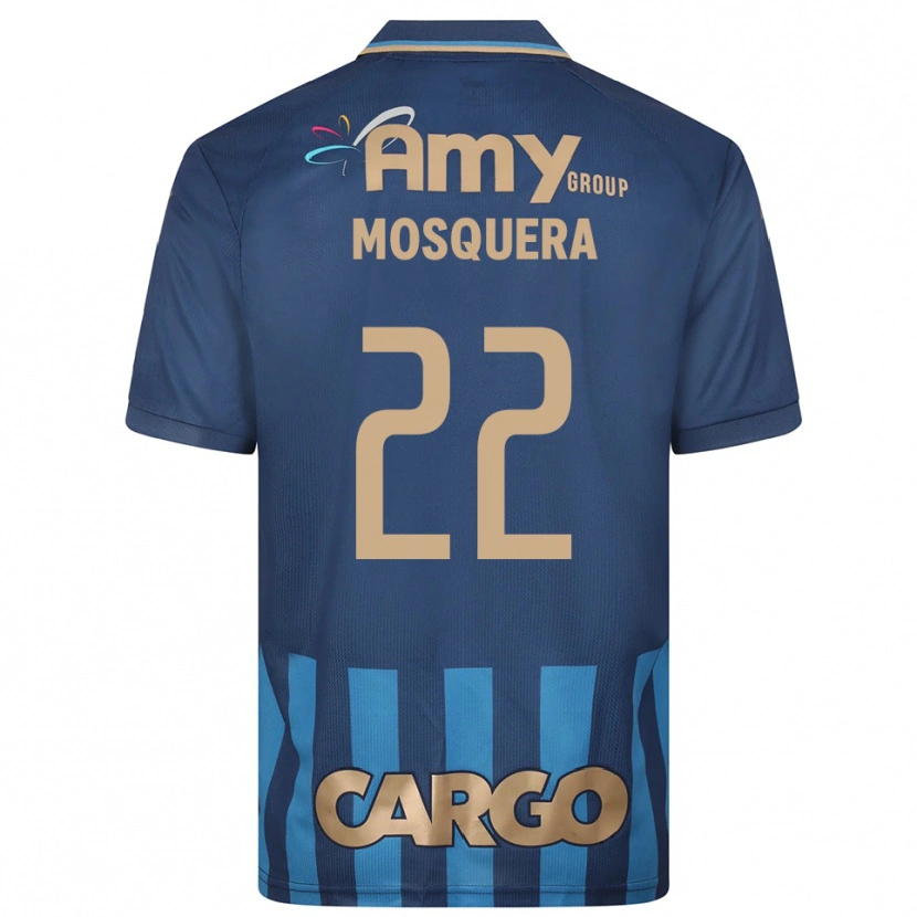 Danxen Bambino Maglia Orlando Mosquera #22 Blu Navy Kit Gara Away 2025/26 Maglietta