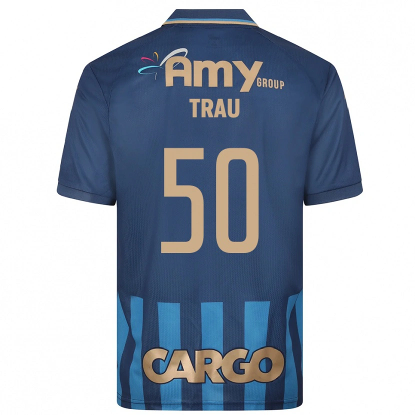 Danxen Bambino Maglia Idan Trau #50 Blu Navy Kit Gara Away 2025/26 Maglietta