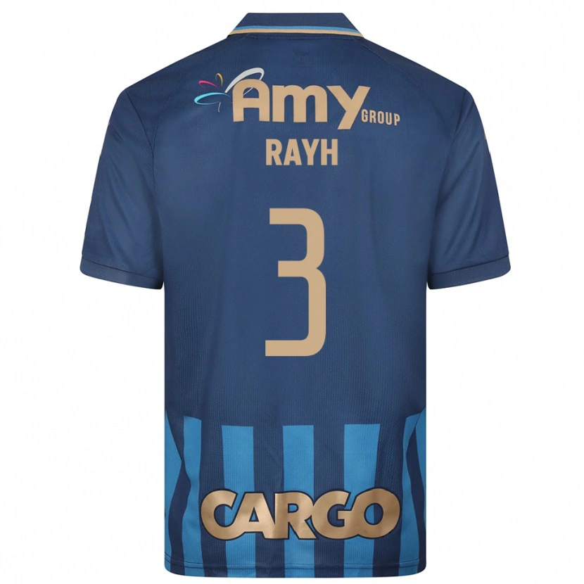 Danxen Bambino Maglia Guy Rayh #3 Blu Navy Kit Gara Away 2025/26 Maglietta